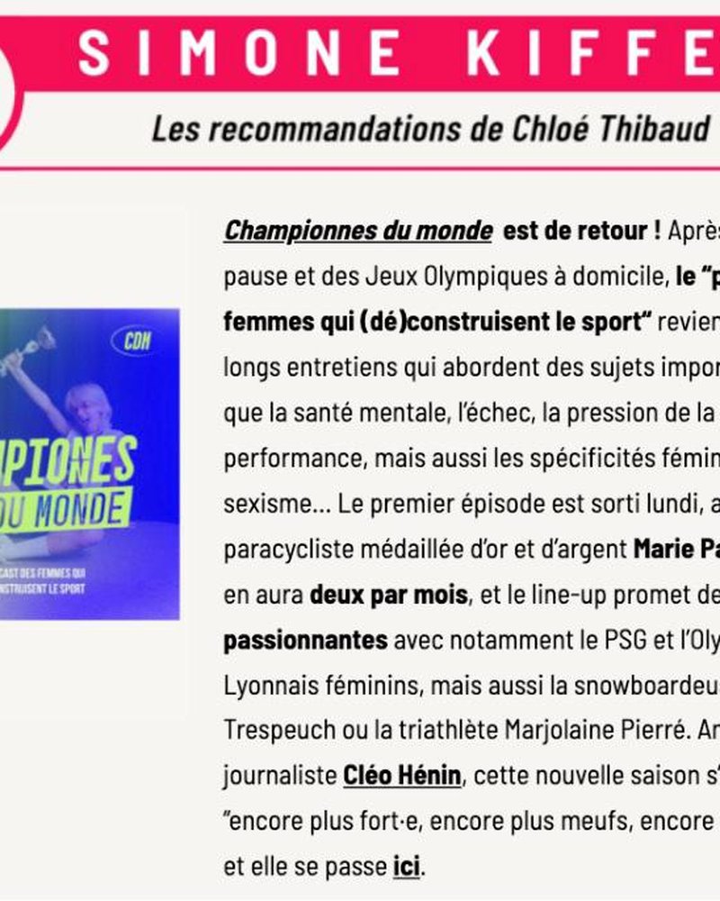 Championnes du Monde — Simone Media