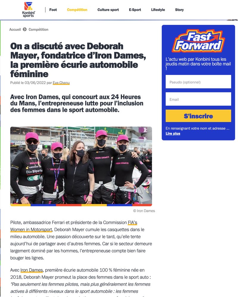 Iron Dames sur Konbini